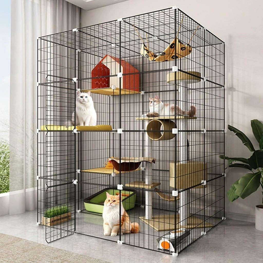 Metal Wire Cat Cage, 3x2x4 Cat Kennel Q75301