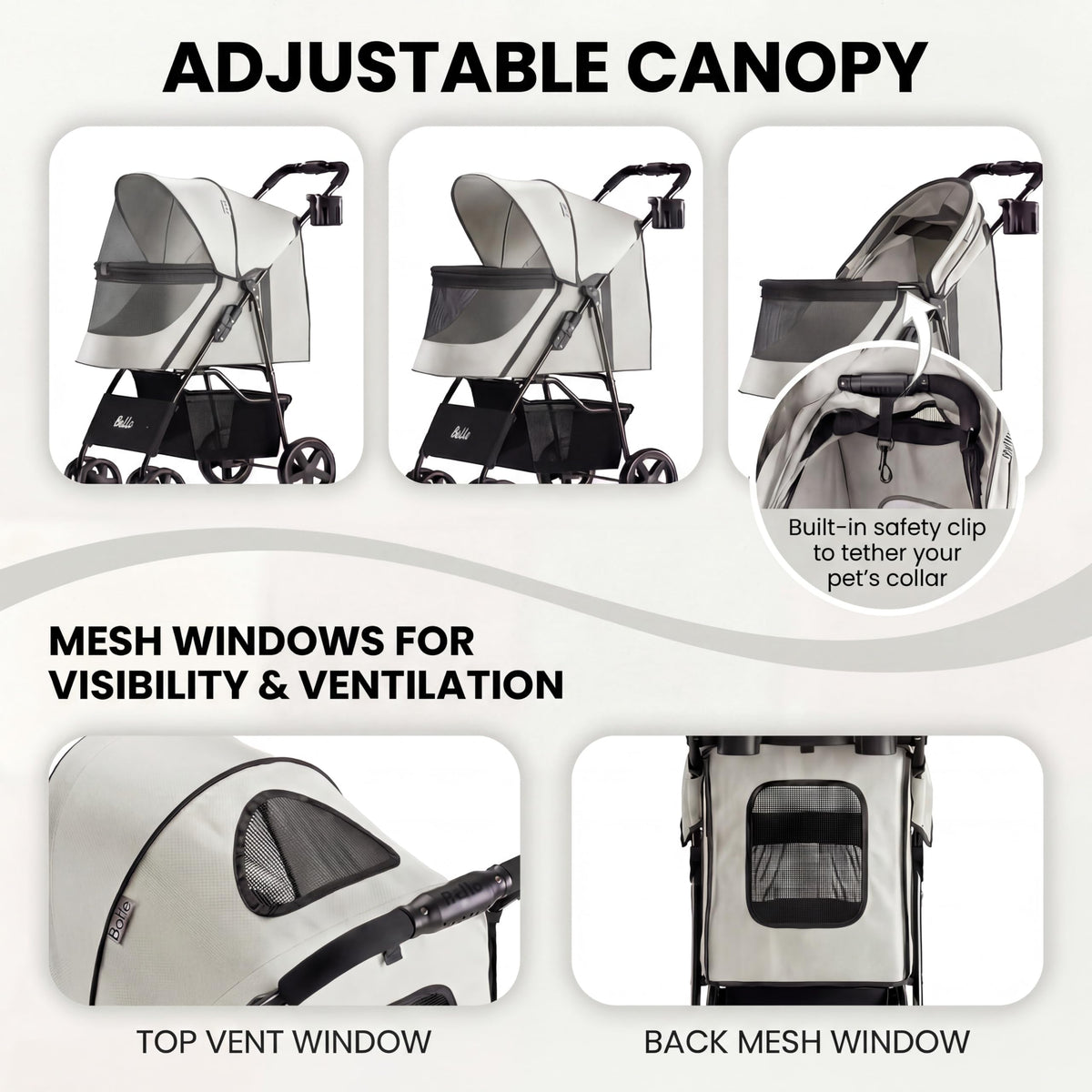 Foldable 4-Wheel Pet Stroller Q35219