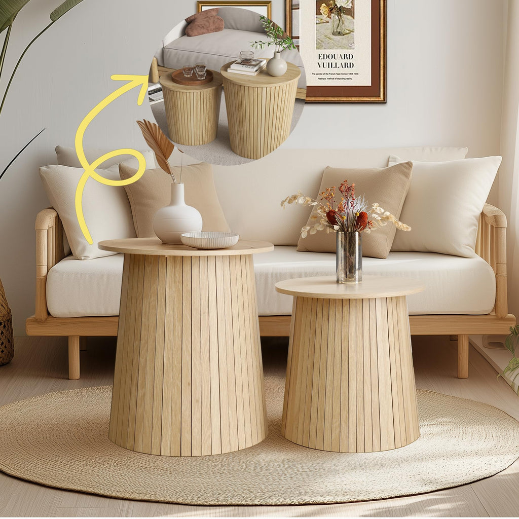 2-Piece Round Coffee Table Set U877402