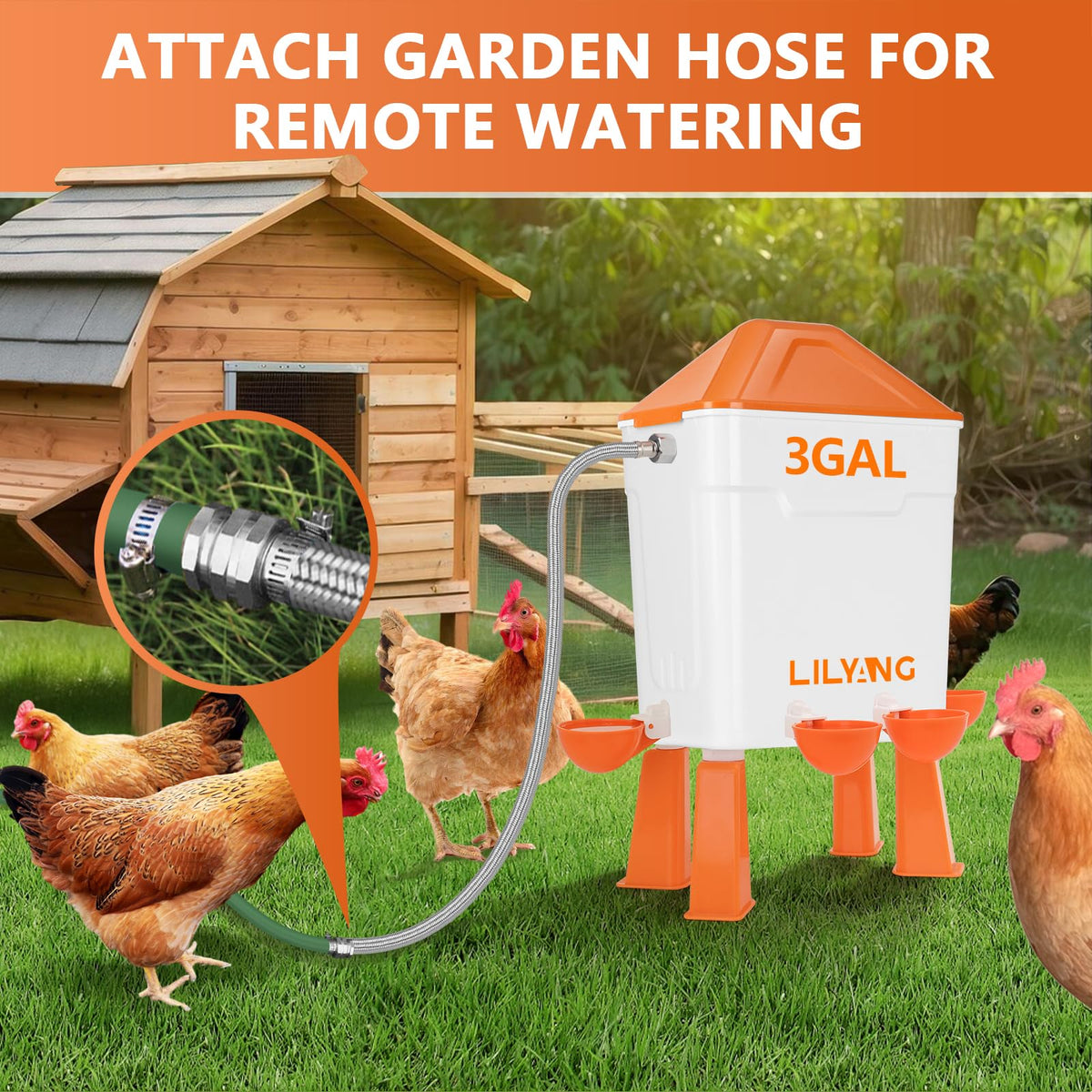 Automatic Chicken Waterer 3 Gallon O8447