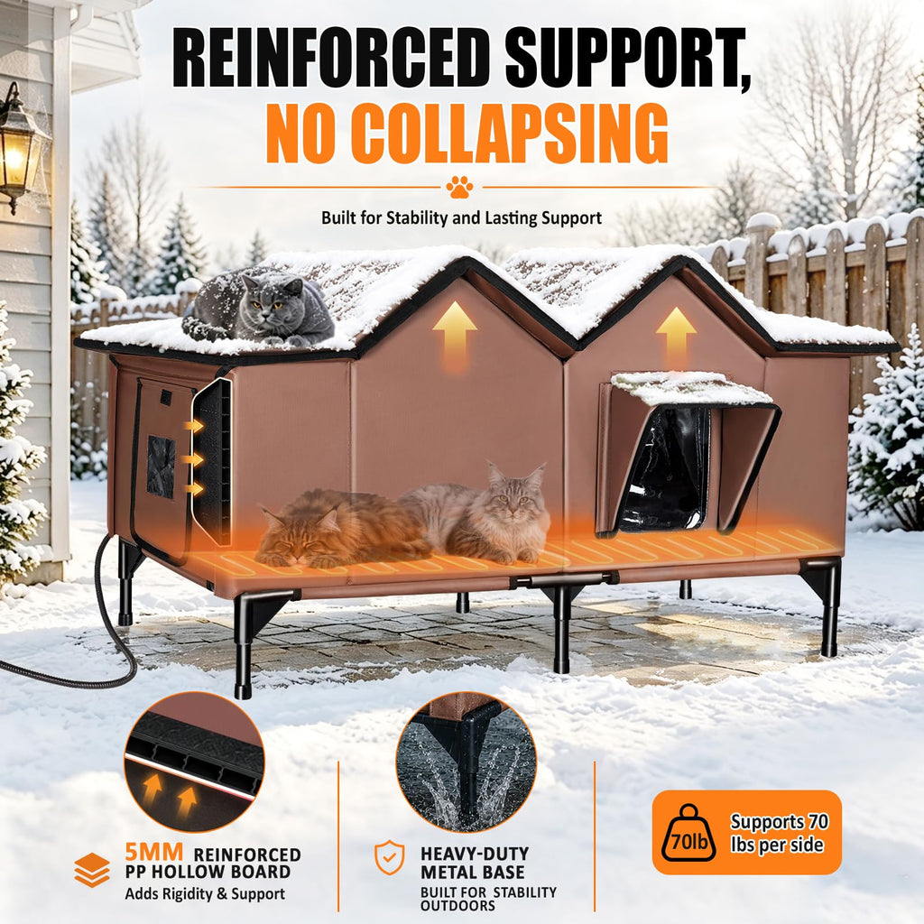 Weatherproof Heated Cat House F86876