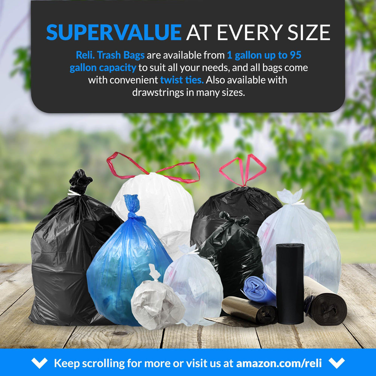 40 to 45 Gallon Heavy Duty Trash Bags B527