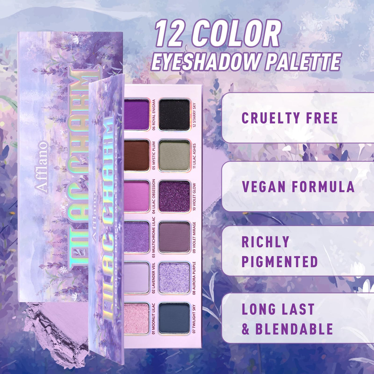 Pigmented Matte Shimmer Eyeshadow Palette V170