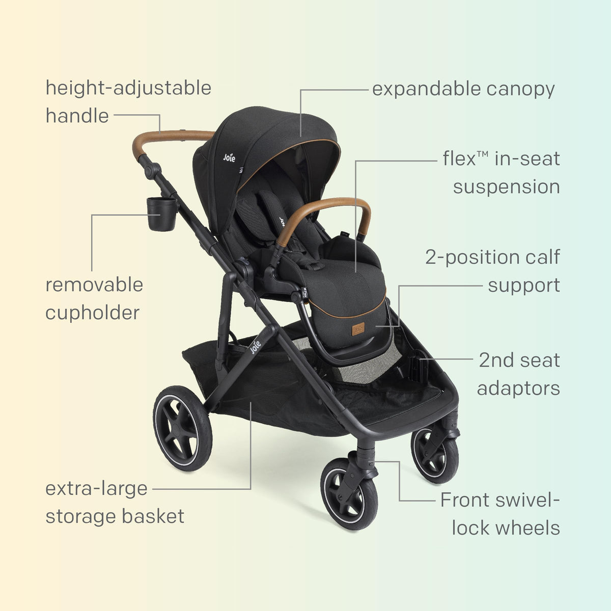 Convertible Single-to-Double Stroller & Travel System L397823