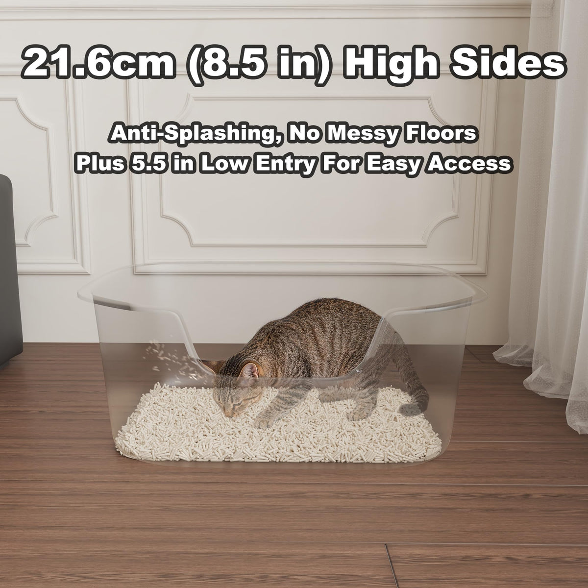 Large High Sides Cat Litter Box D532
