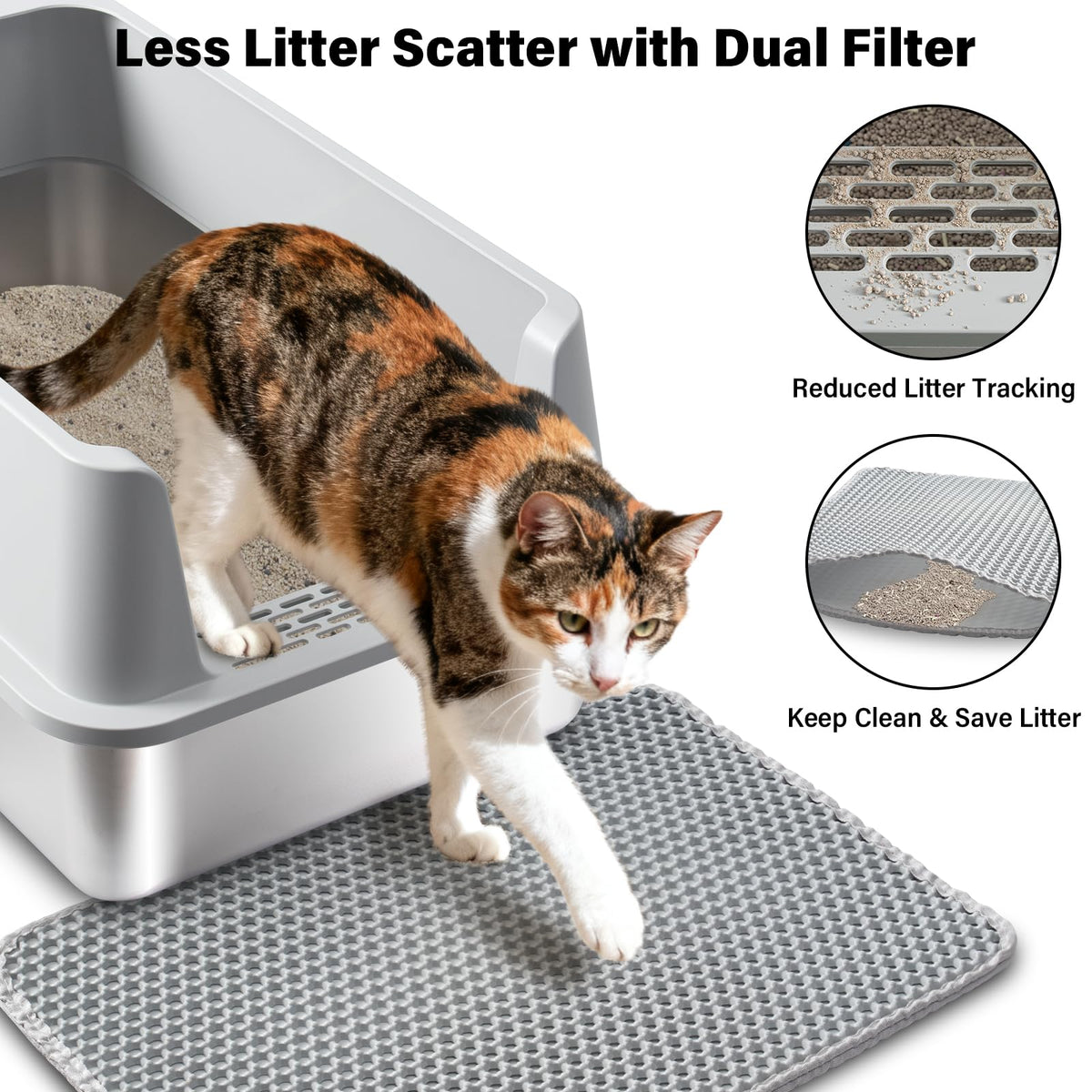 Stainless Steel XL Litter Box with Lid Z532821