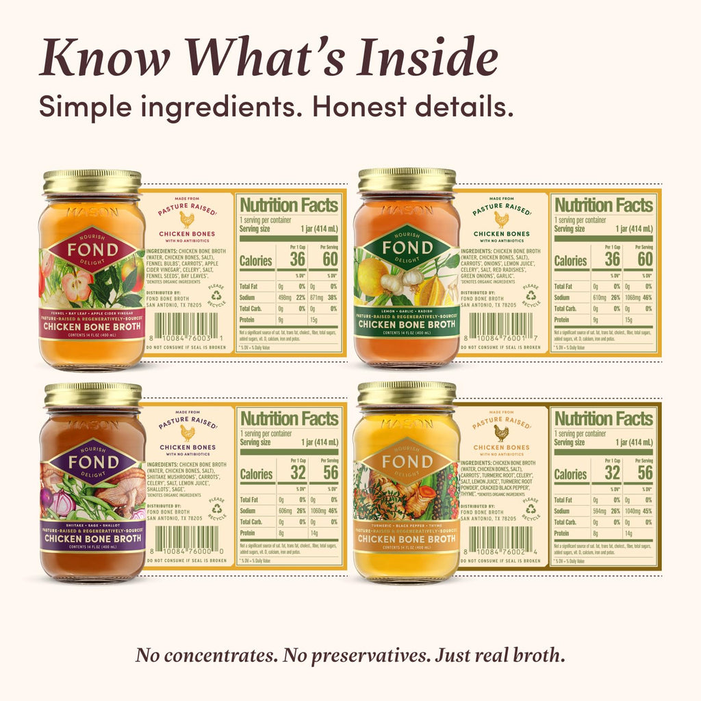 Chicken Bone Broth Variety Pack 4-Pack H163402