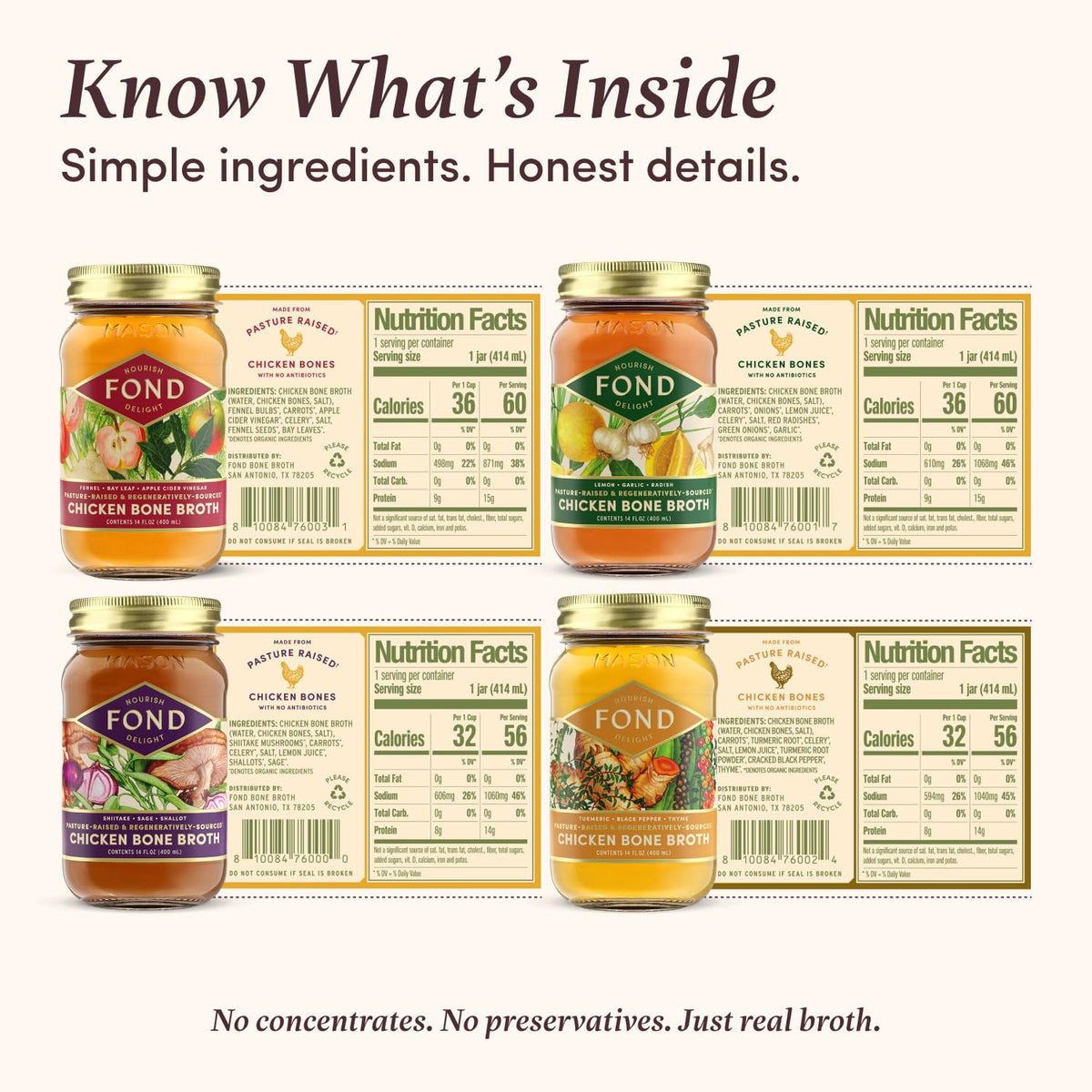Chicken Bone Broth Variety Pack 4-Pack H163402