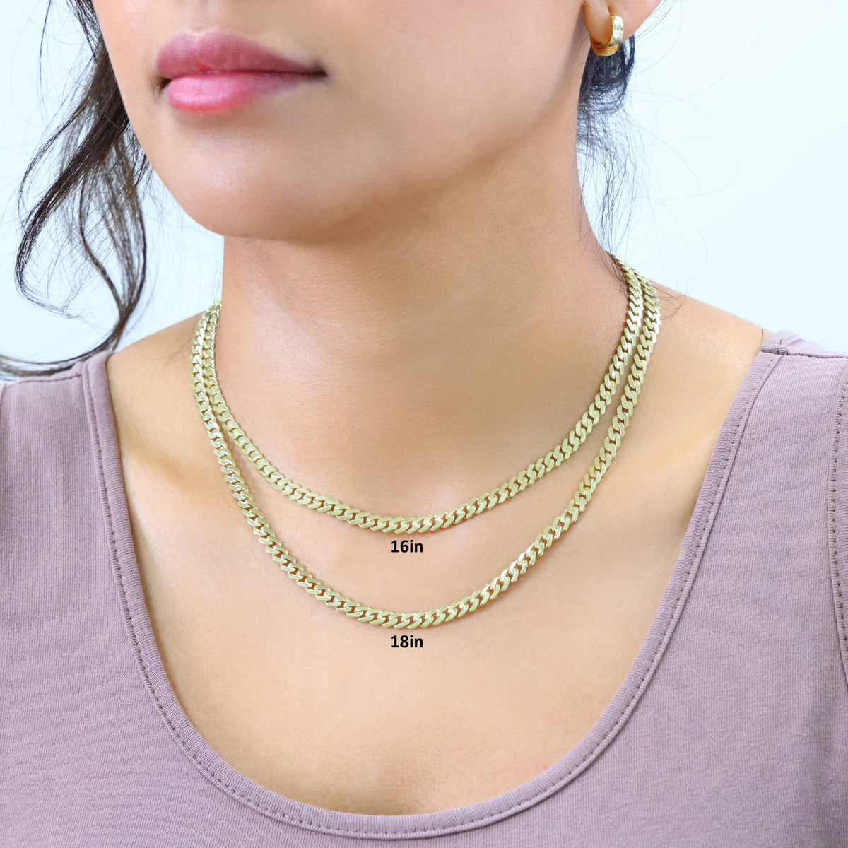 14k Yellow Gold Cuban Link Chain Necklace J272