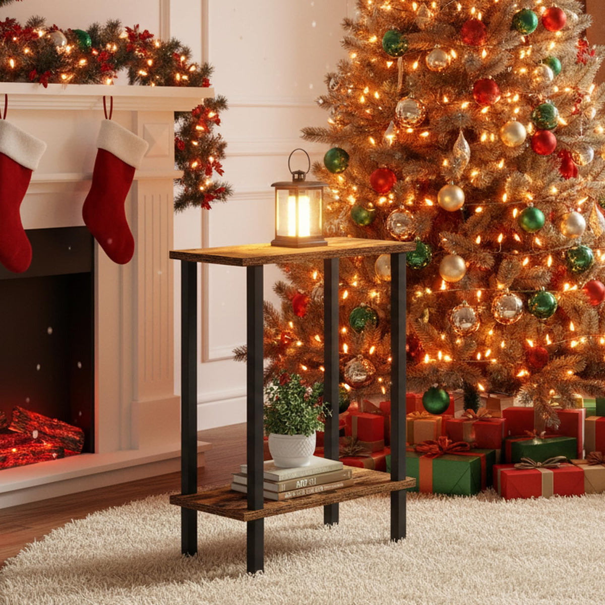 Narrow 2-Tier Side Table L3978