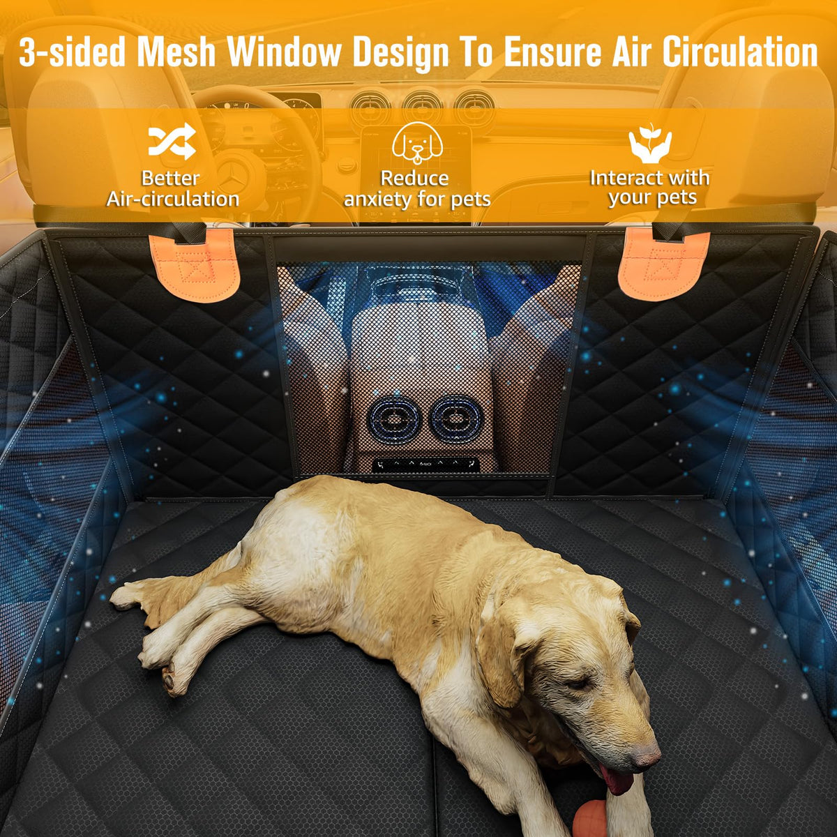 Large Dog Car Seat with Hard Bottom L7749