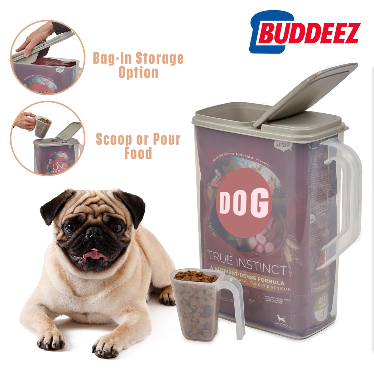 8 Quart Pet Food Storage Container with Scoop G588