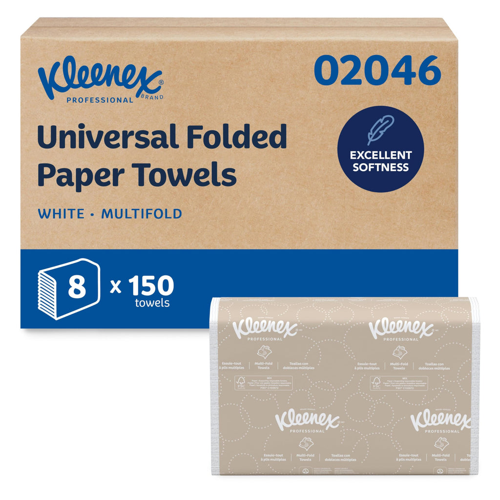 Multifold Paper Towels, 8 x 150 Sheets J12034