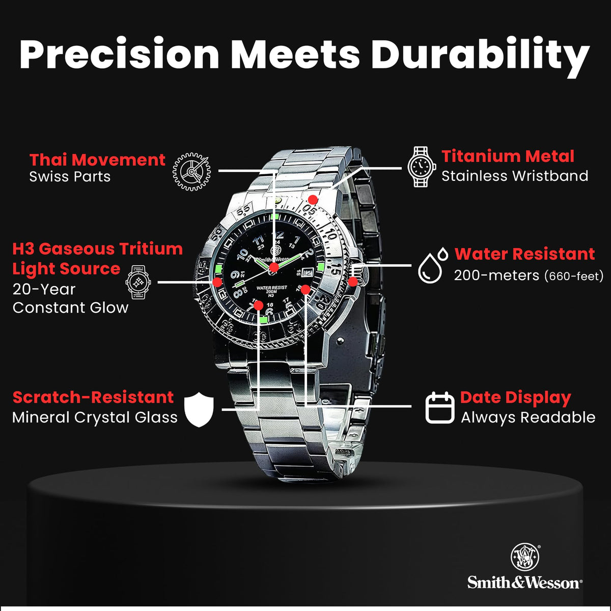 20ATM Waterproof Analog Display 45mm Field Watch with Rubber Strap C803