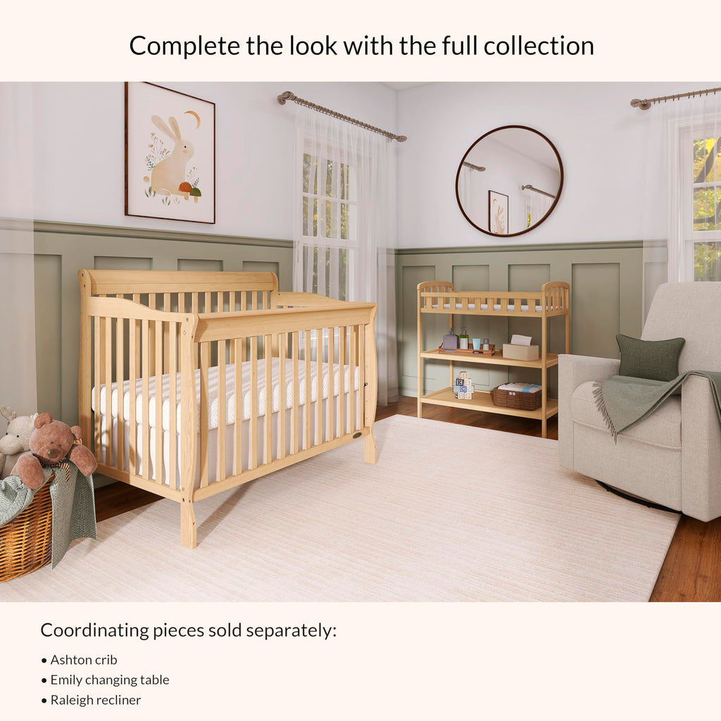 Compact Portable Pinewood Changing Table with Safety Rails W489