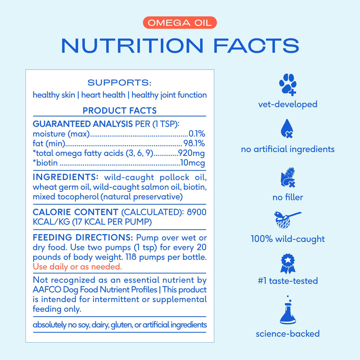 Omega 3 Fish Oil for Dogs & Cats 8oz Z476100