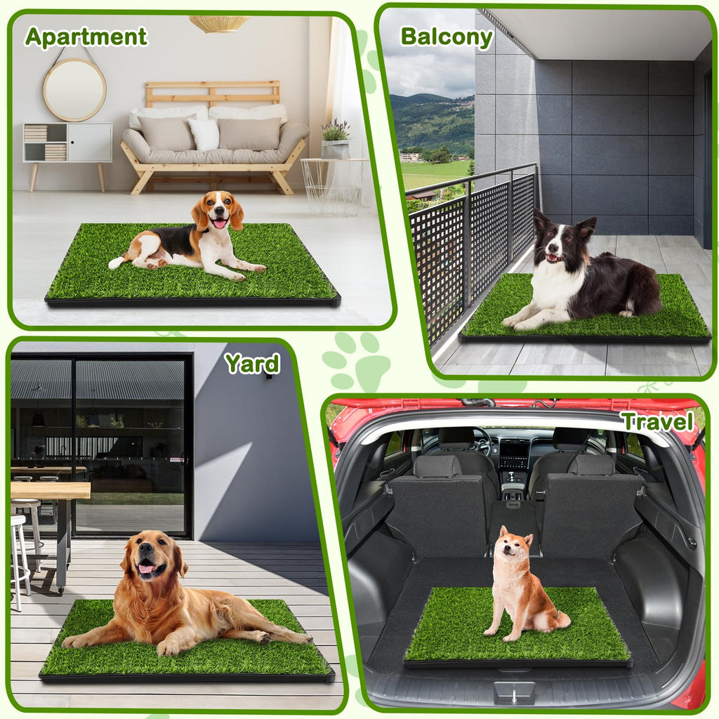 23''X17'' Artificial Turf Dog Grass Pad with Tray J804720