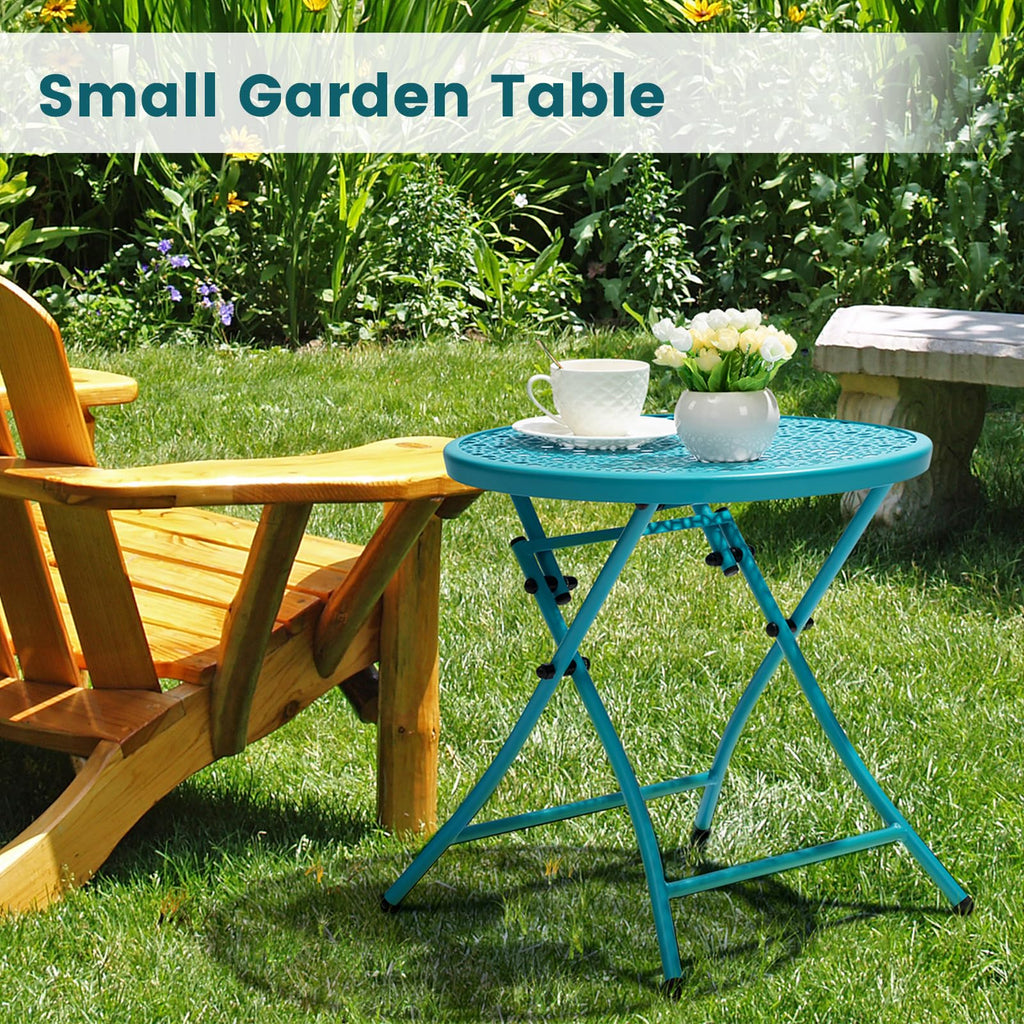 Folding Outdoor Side Table with Cutouts B6660
