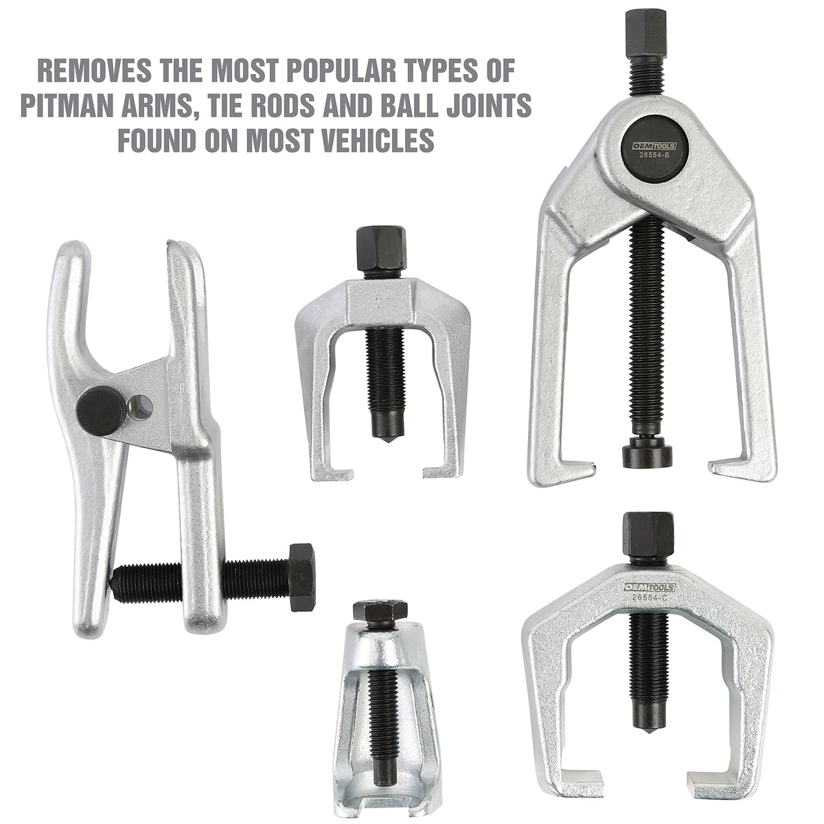 5-Pc Pitman Arm Puller & Ball Joint Separator with Case B52443