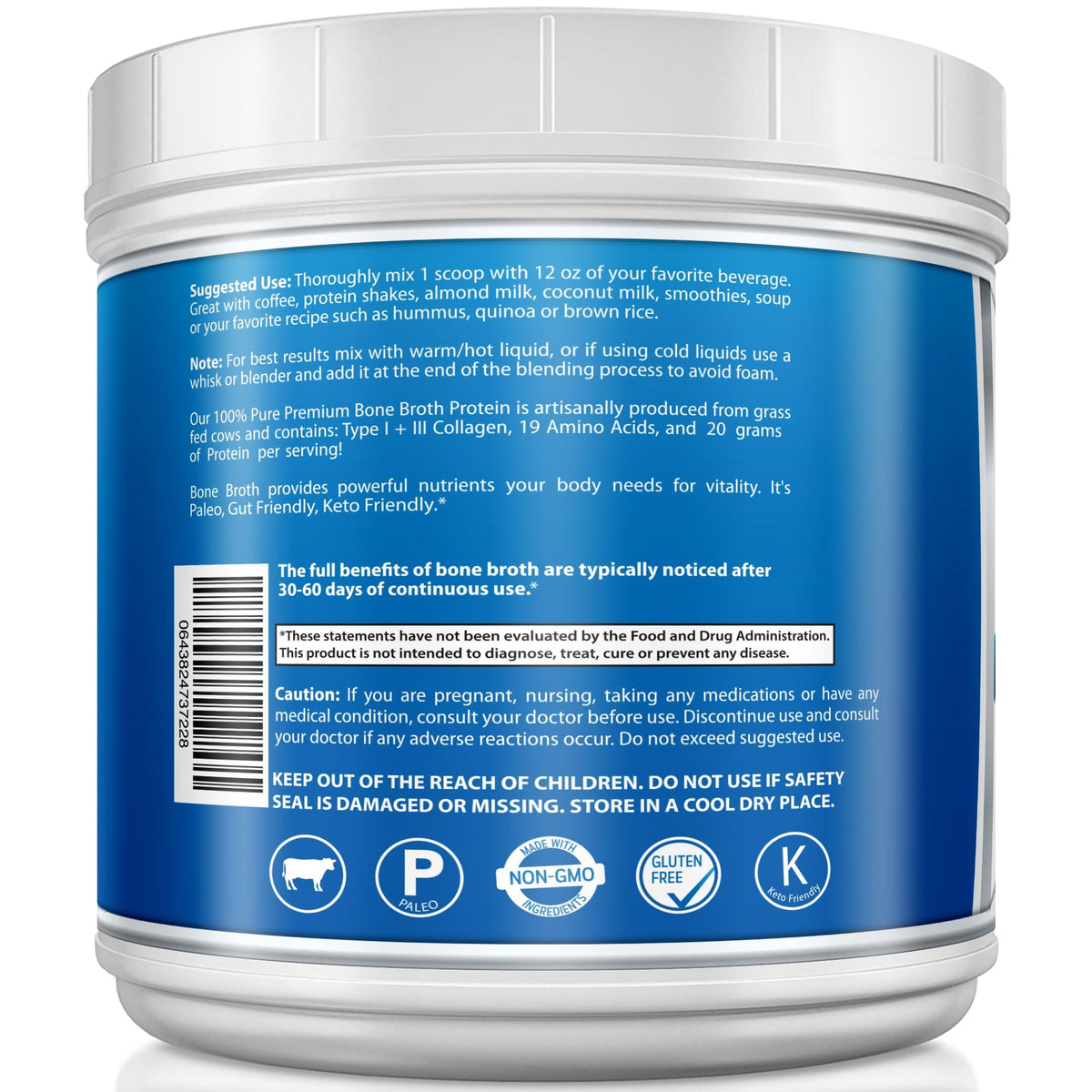 Beef Protein Powder 1.25 lb Unflavored Z7587
