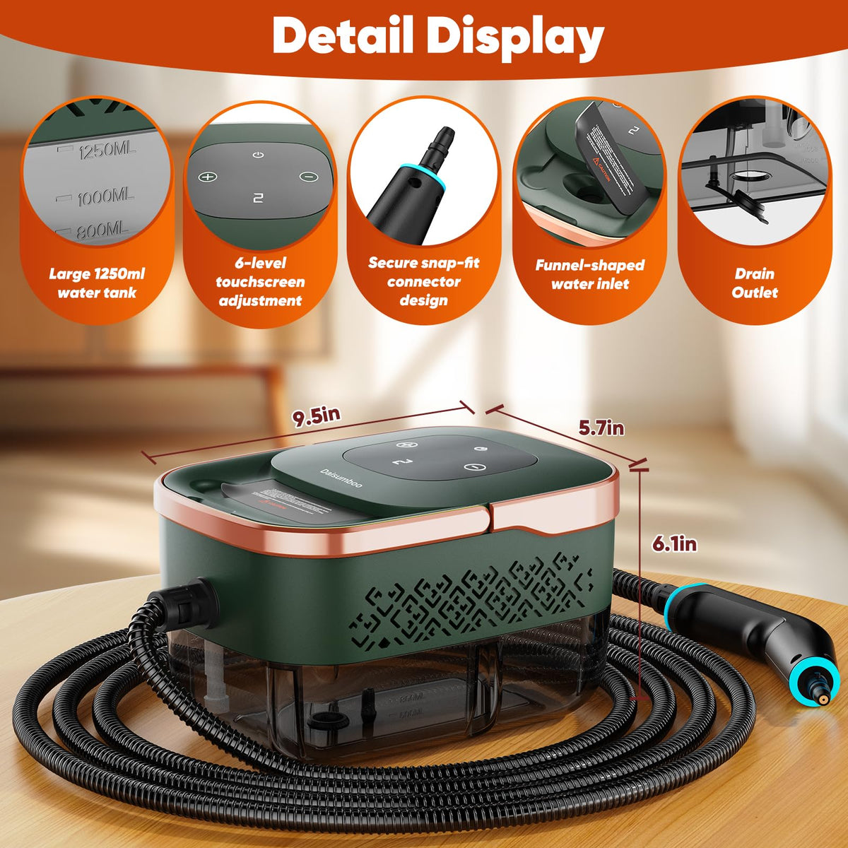Handheld Pressurized Steam Cleaner B35853