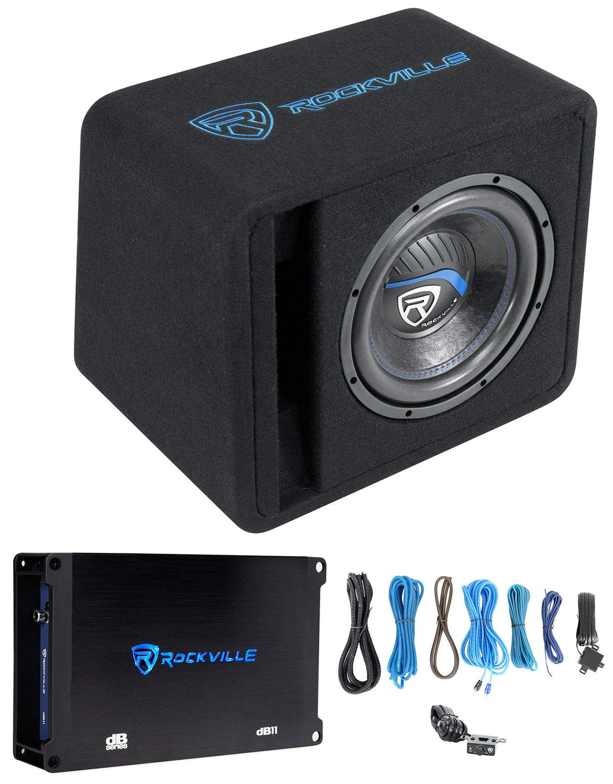 10" 4 ohm Subwoofer, Enclosure, Amp M245962