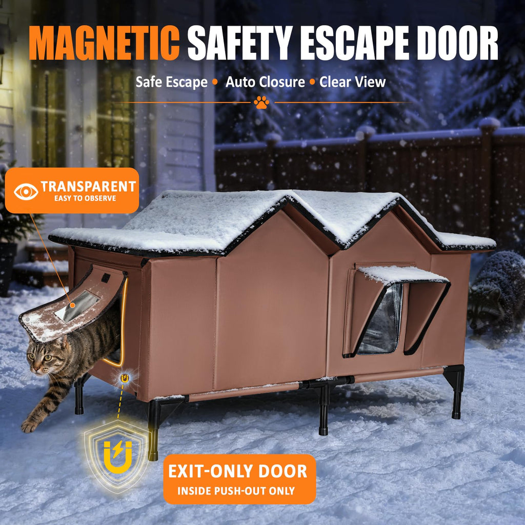 Weatherproof Heated Cat House F86876