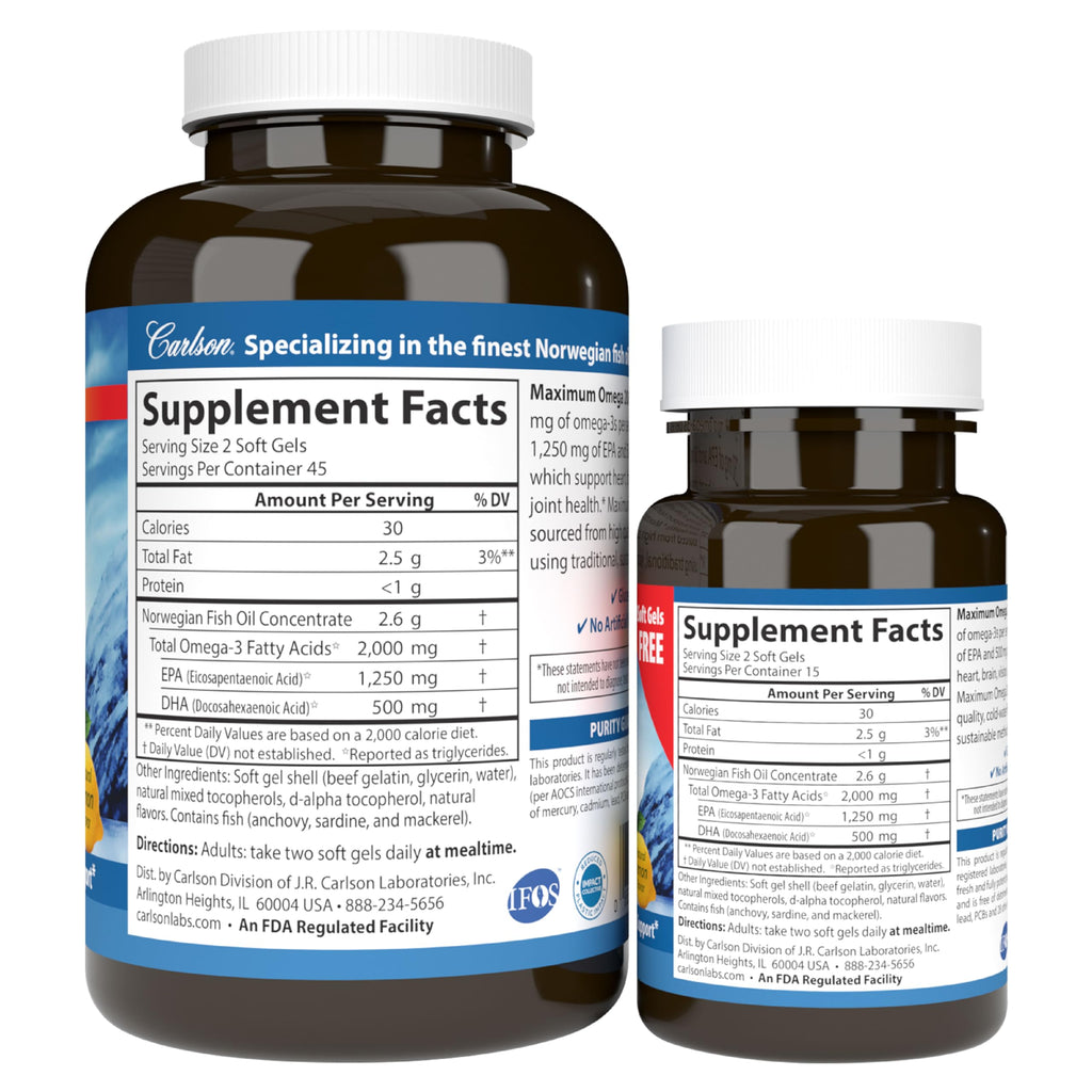 Wild-Caught 2000 mg Lemon Softgels N9416