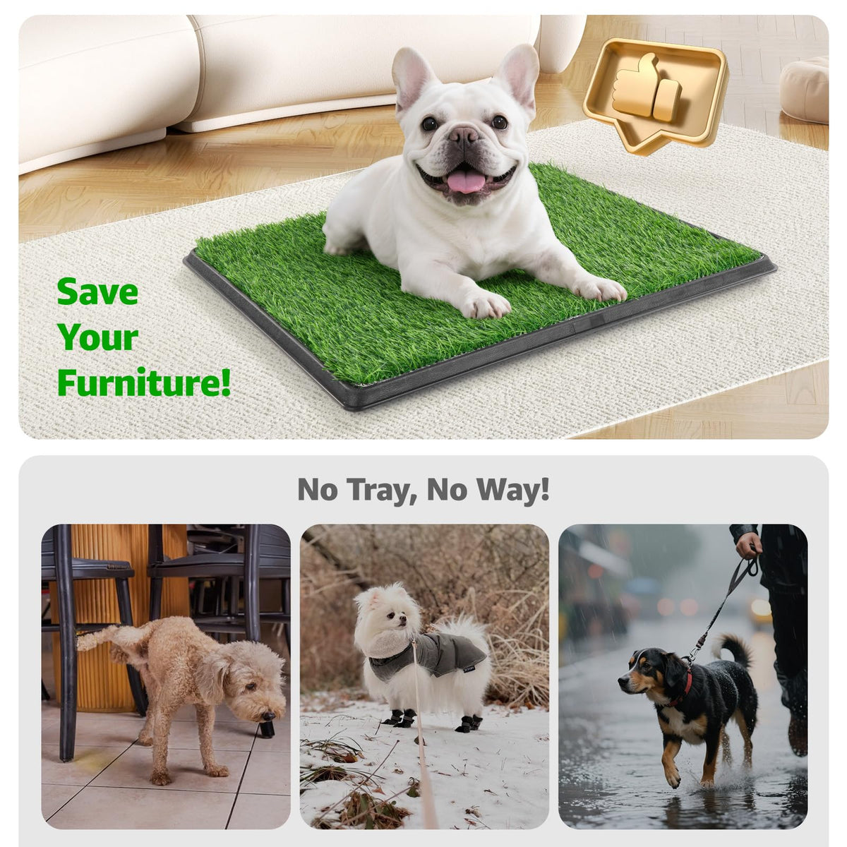 Portable Dog Grass Pad with Tray V67740