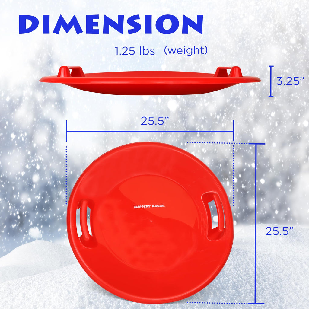 Heavy-Duty Cold Resistant Plastic Snow Sled with Handles L406