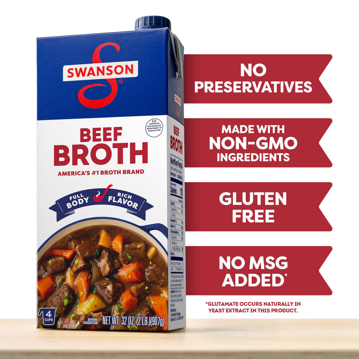 Beef Broth 32 oz Carton S2915