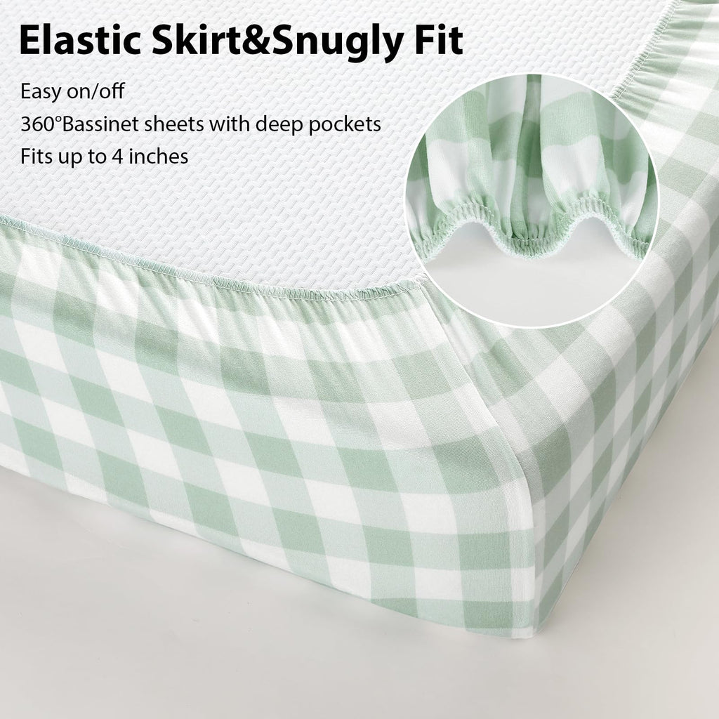 Fitted Bassinet Sheets 33”x20” 3-Pack E93282