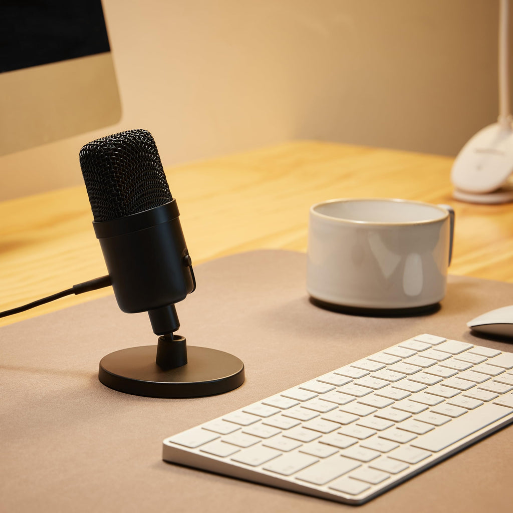 USB Condenser Microphone with Adjustable Stand, Black P9726