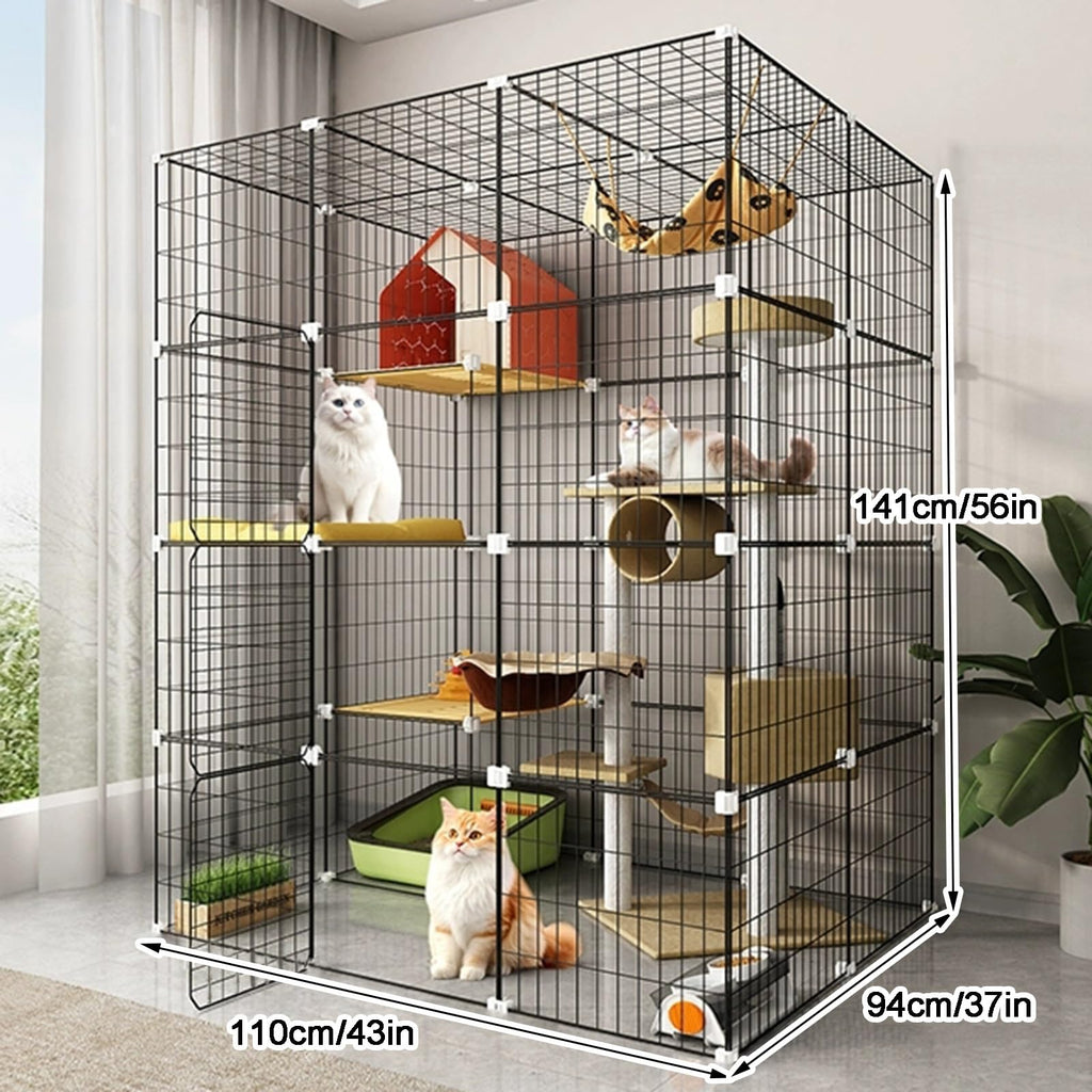 Metal Wire Cat Cage, 3x2x4 Cat Kennel Q75301