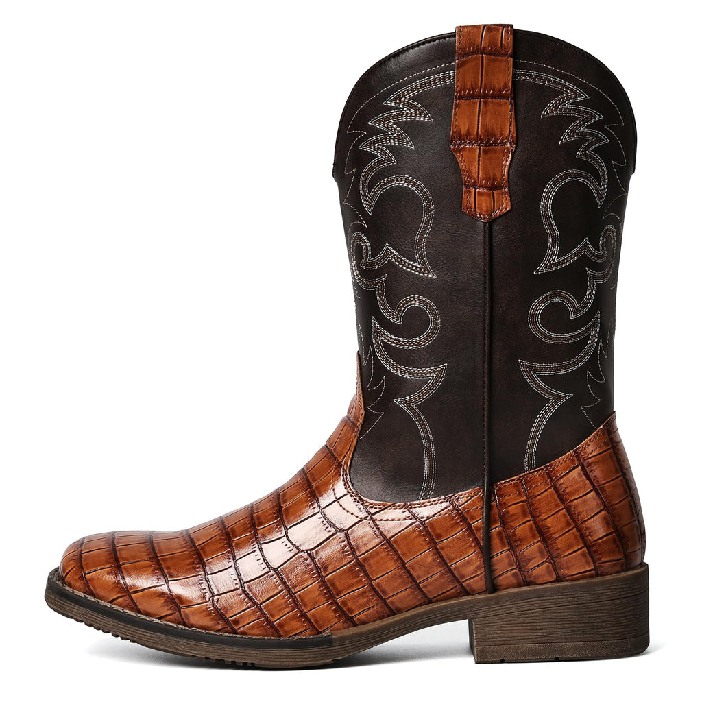 Cowboy Boots for Men Caiman Tail Print E55396