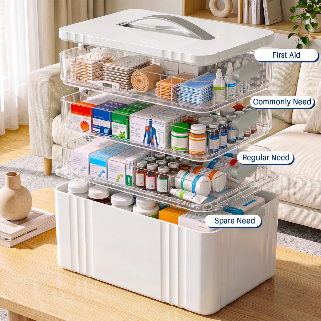 4-Tier Medicine Organizer Storage Box E322512