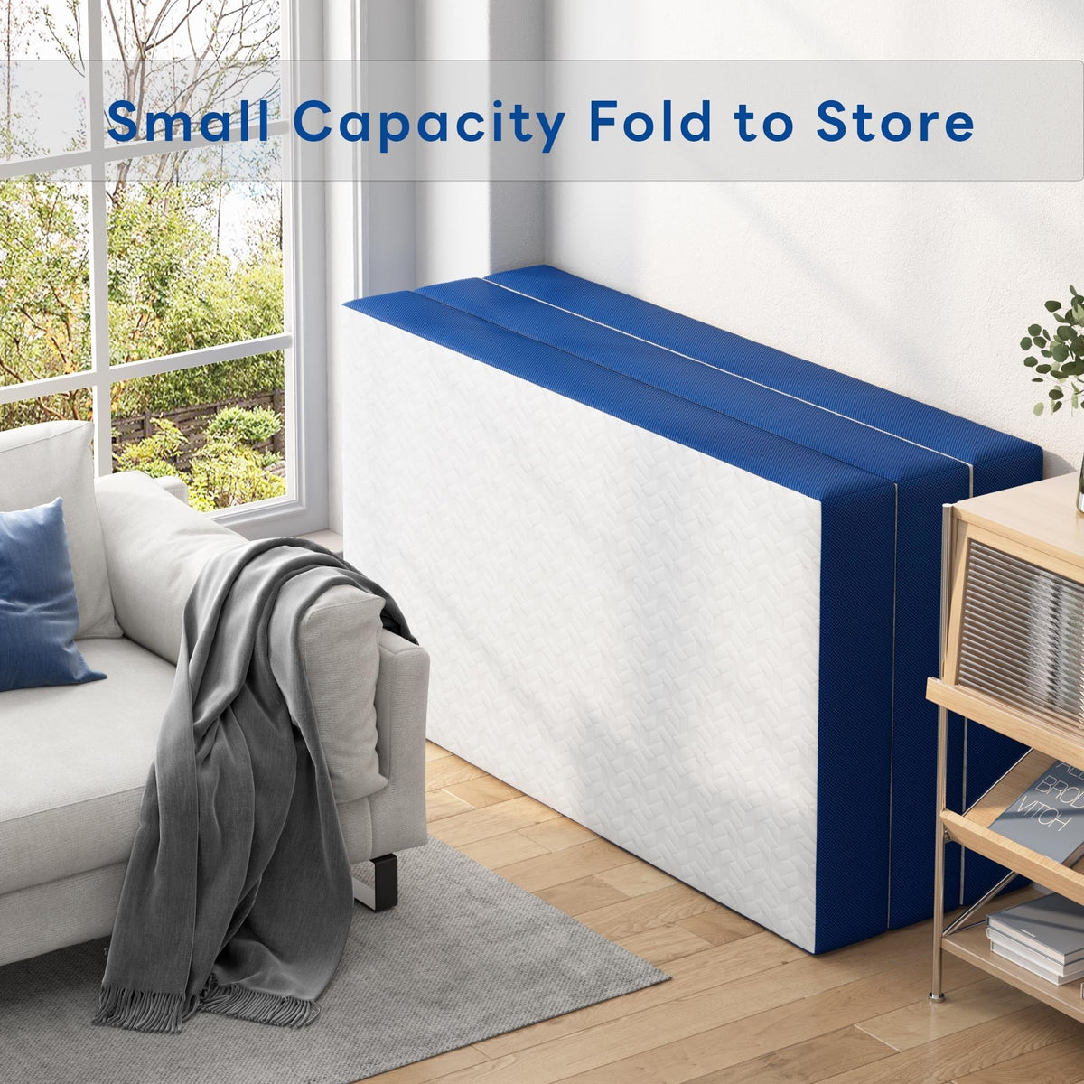 Queen 6 Inch Gel Memory Foam Trifold Mattress P409059