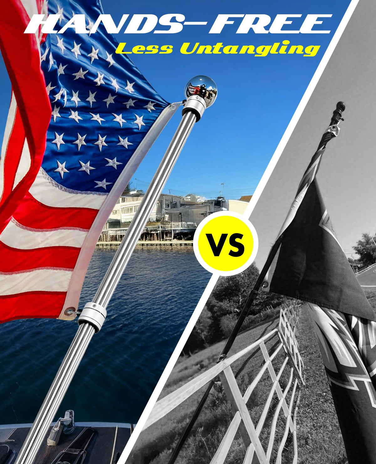 Heavy Duty Stainless Steel Flag Pole Q3398