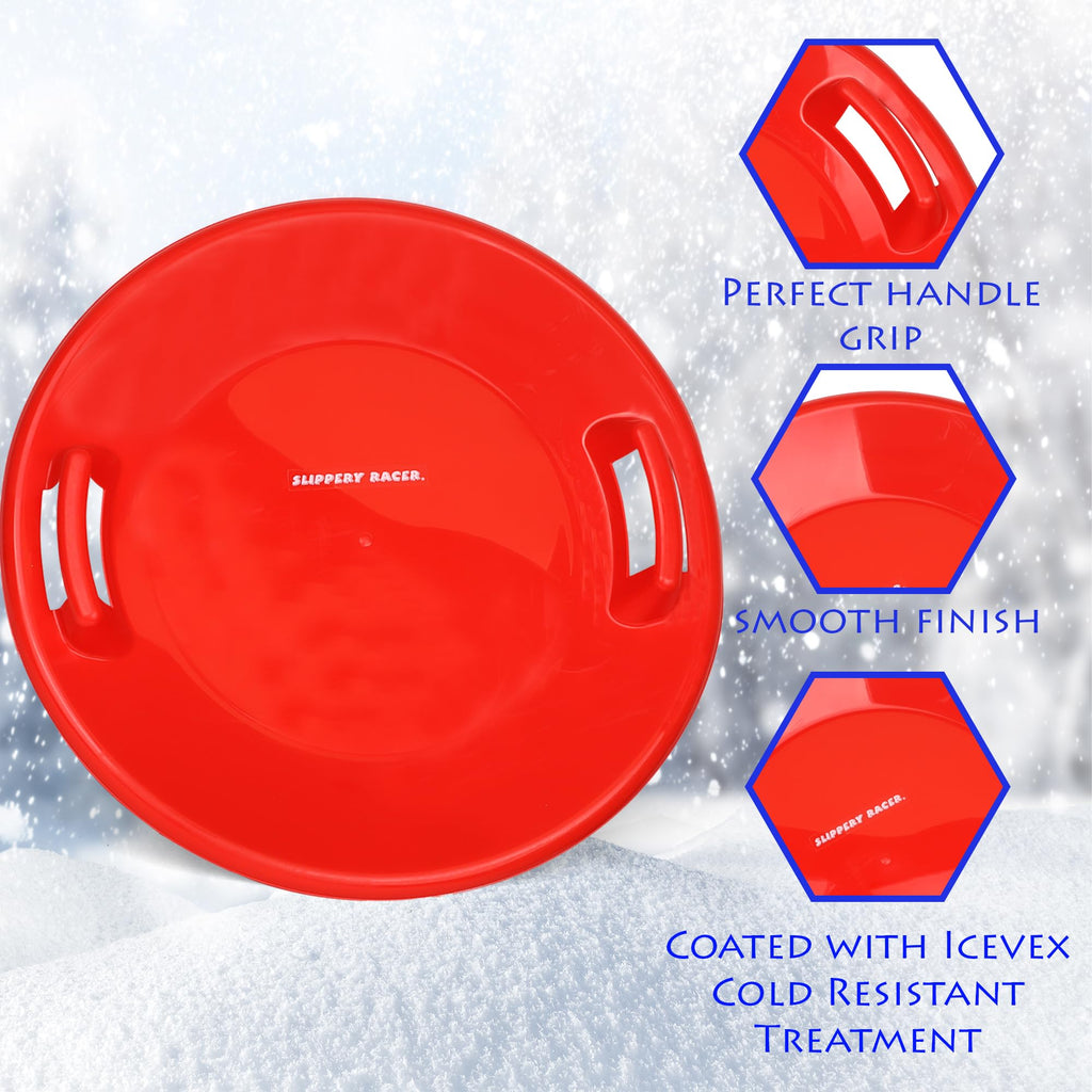 Heavy-Duty Cold Resistant Plastic Snow Sled with Handles L406
