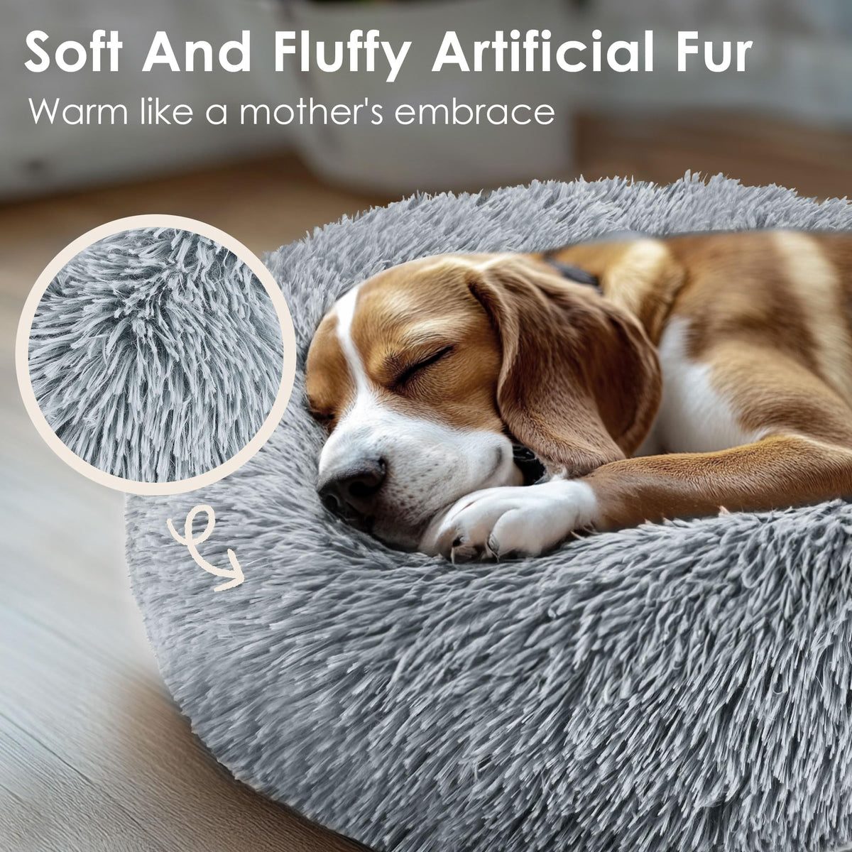 20in Calming Donut Dog & Cat Bed W61307