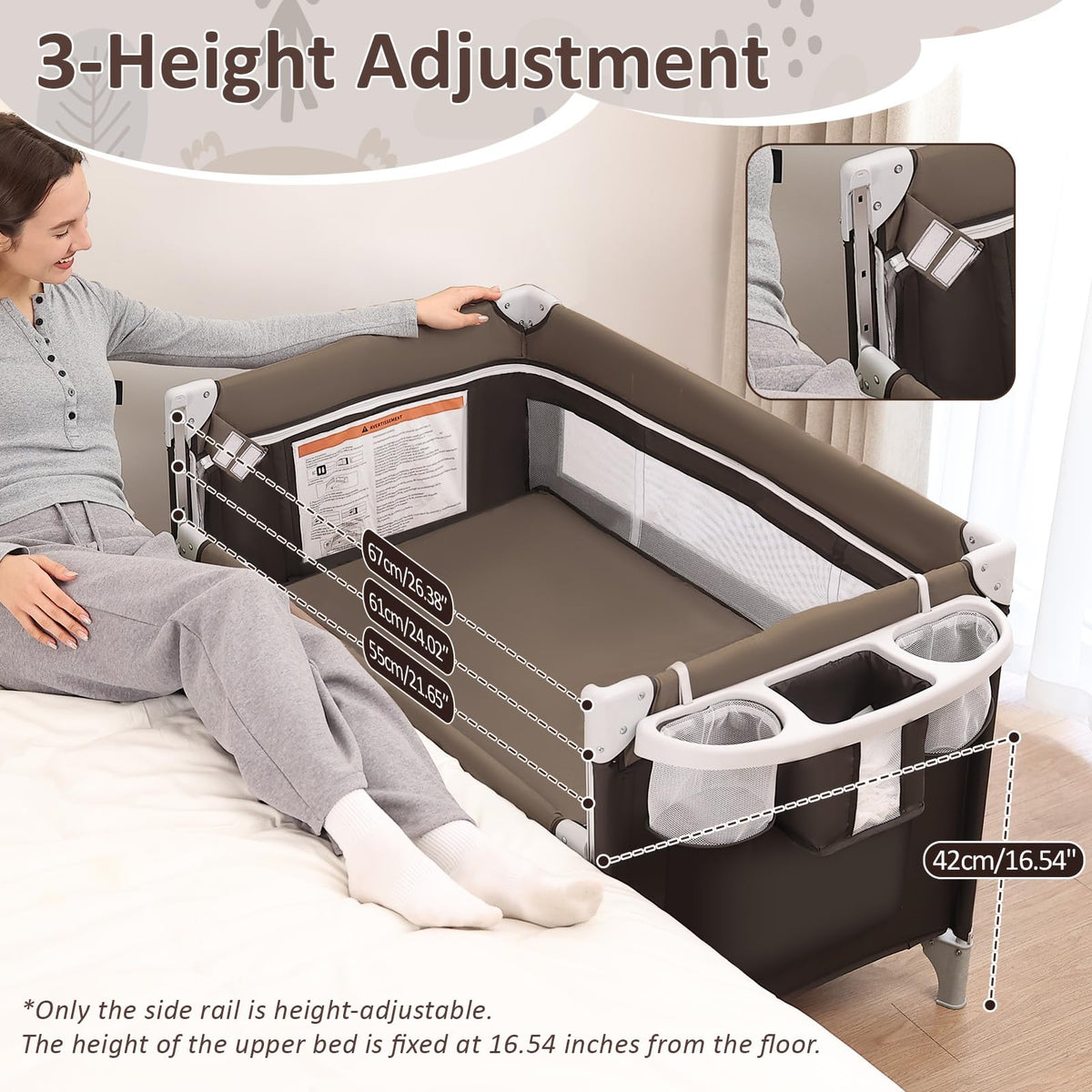 5-in-1 Baby Bassinet Bedside Sleeper M80698