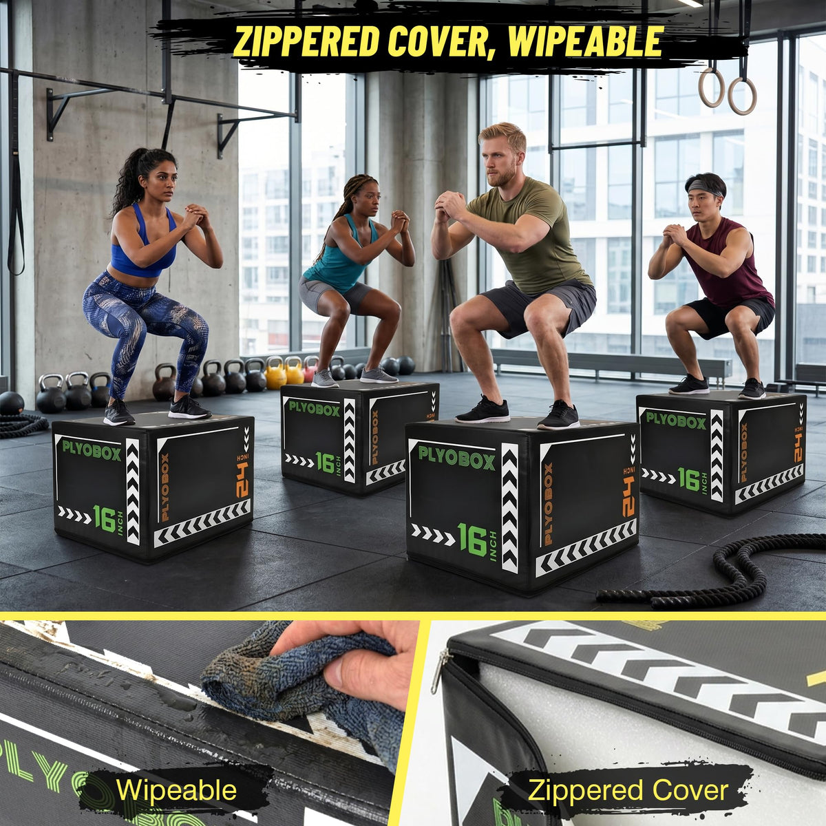 3-in-1 Foam Plyometric Jump Box B76921