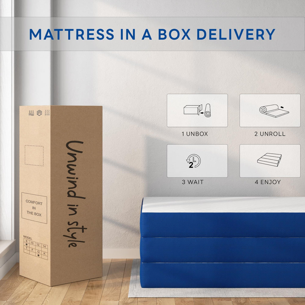 Queen 6 Inch Gel Memory Foam Trifold Mattress P409059