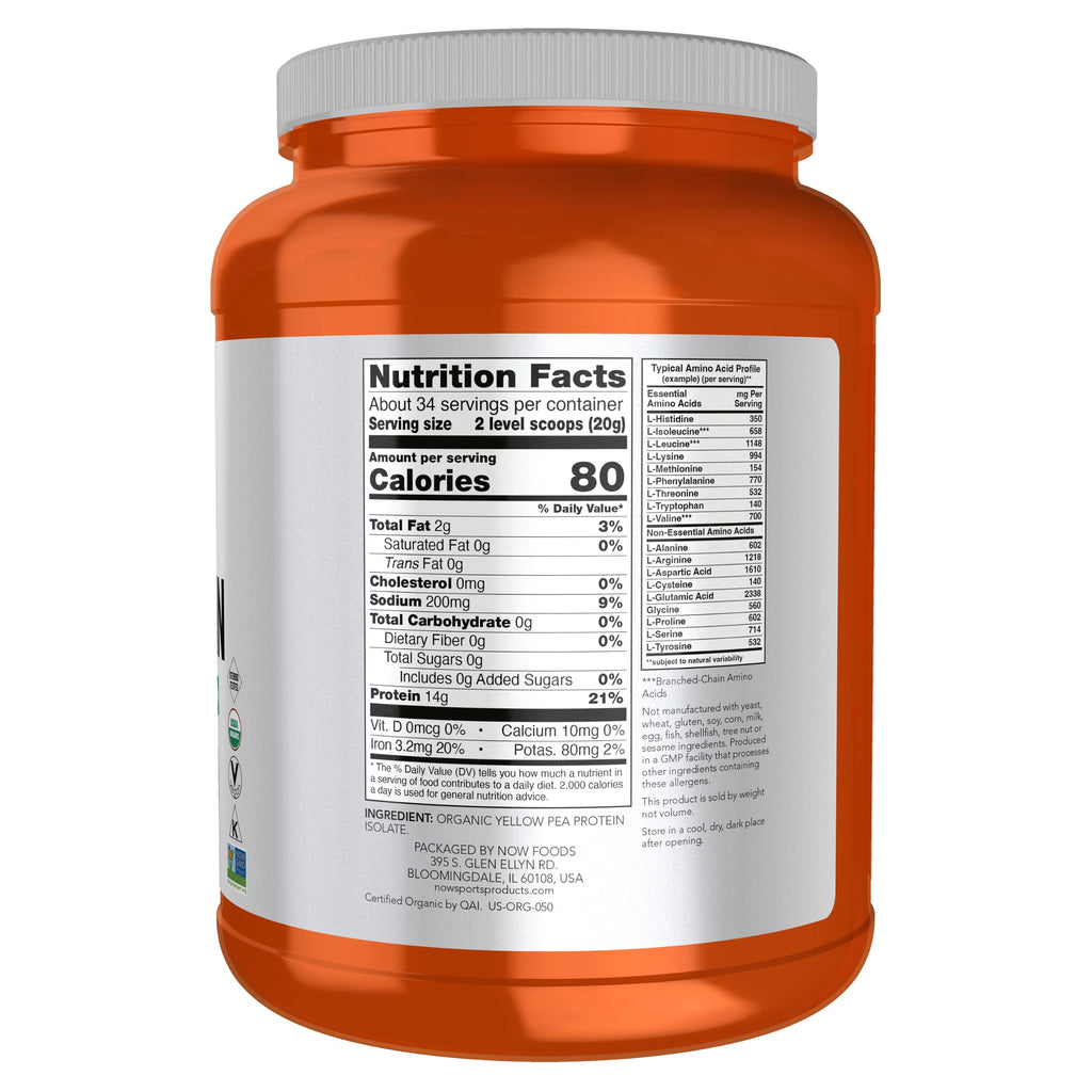 Organic Pea Protein Powder 1.5 lbs X17248