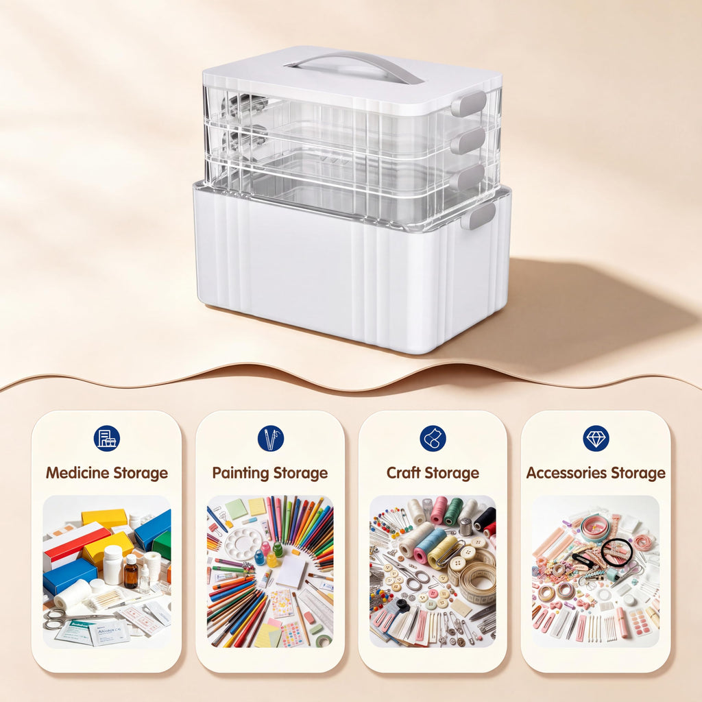 4-Tier Medicine Organizer Storage Box E322512