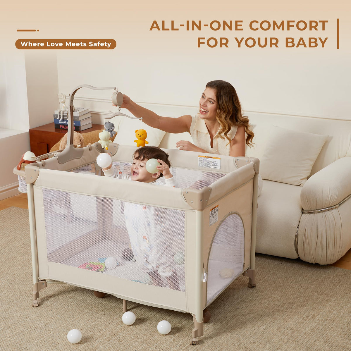 Pack and Play with Baby Bassinet K2312
