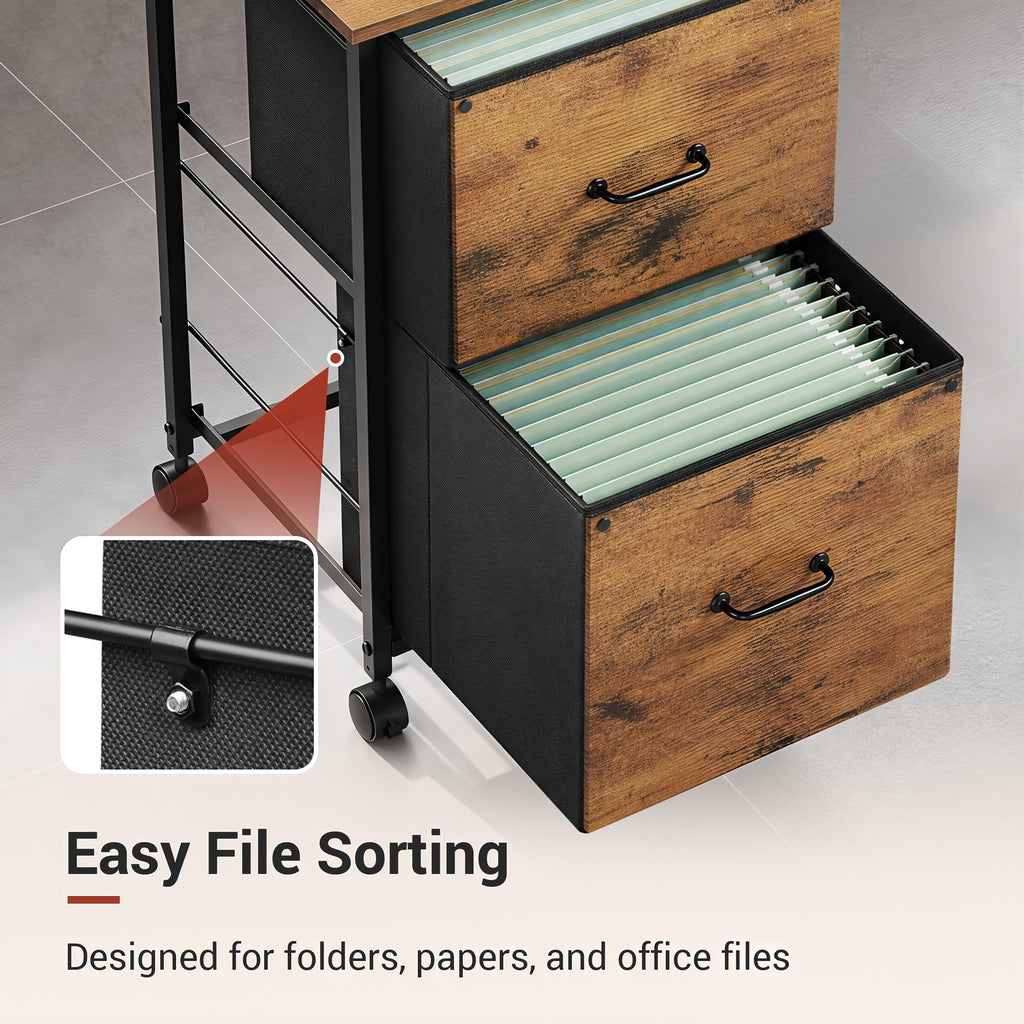 2 Drawer Mobile File Cabinet U501