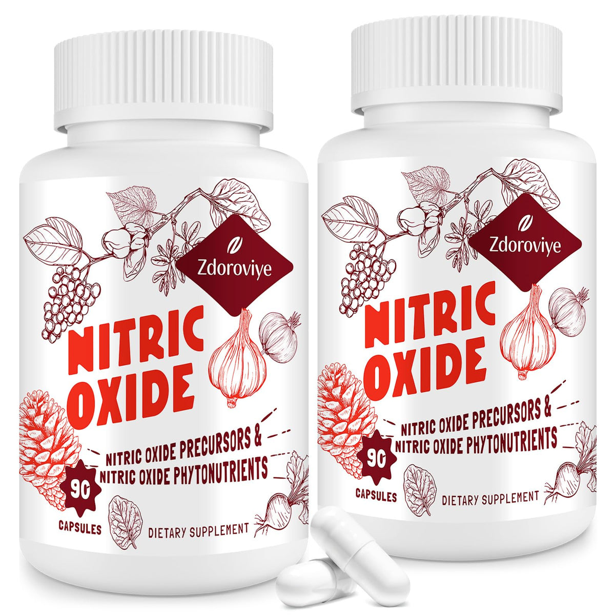 Nitric Oxide Supplement for Men (2 Bottles) E1081