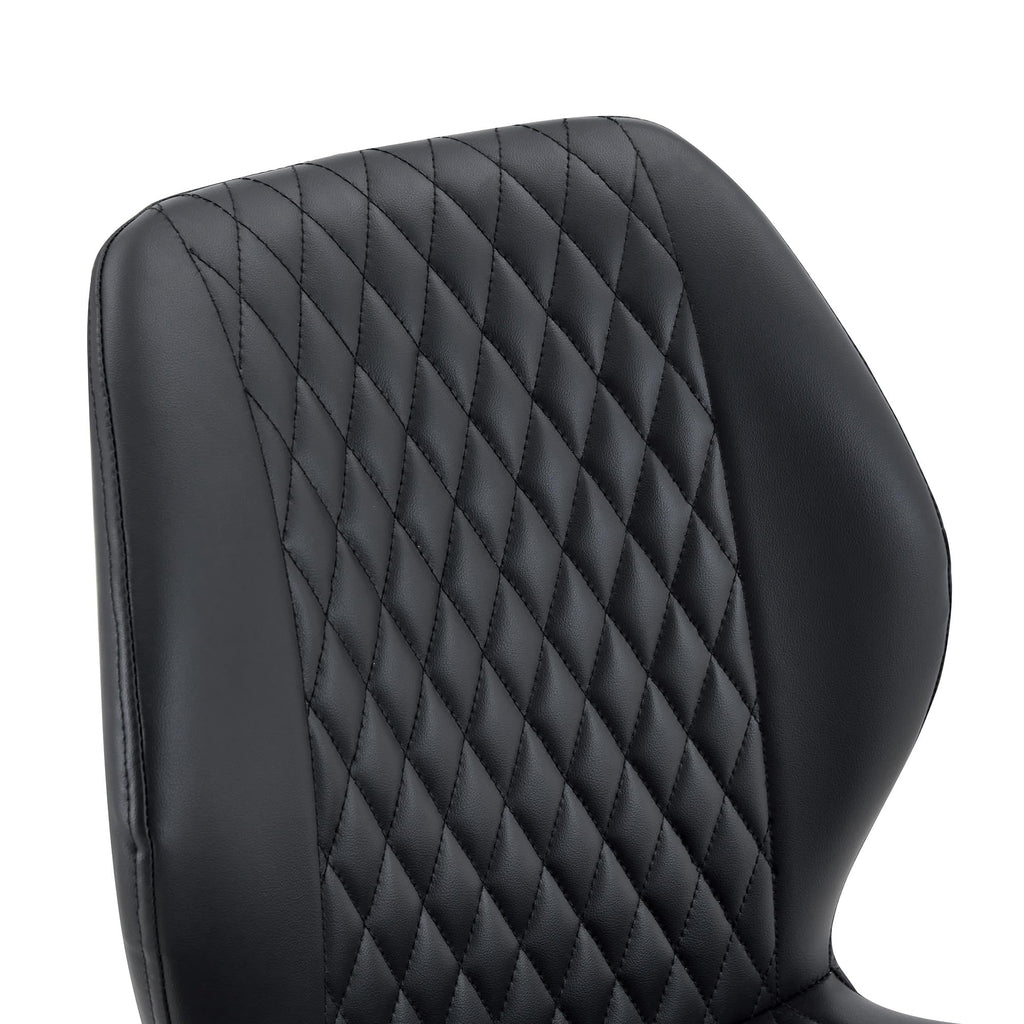 Set of 4 Black Upholstered Dining Chairs B356