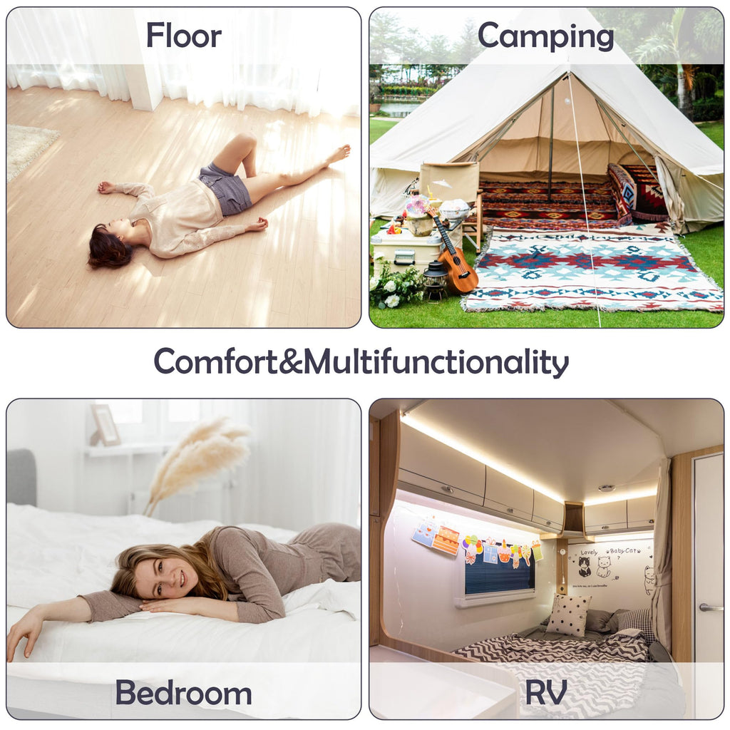 Memory Foam Folding Mattress Full 3 Inch Trifold with Washable Cover E907